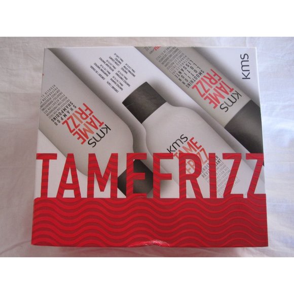 NEW KMS Tame Frizz Hair Shampoo, Conditioner and Smoothing Lotion Trio Set Kit - Picture 1 of 5